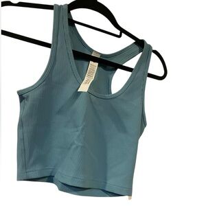 NWT Lululemon power pivot training tank WASHED BLUE Size S